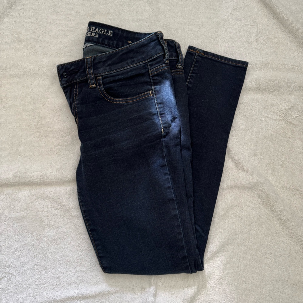 American eagle dark blue jeggings